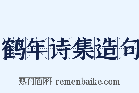 鹤年诗集造句是什么意思的图片